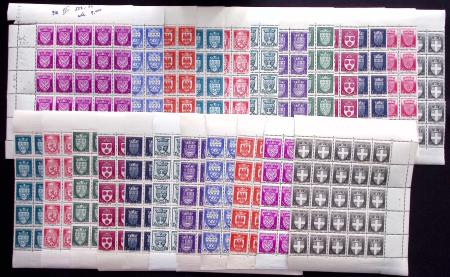 N°553 à564 2ème série Armoiries, 280 ex. en PANNEA