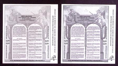 N°11b et 11c Philexfrance 89, NON DENTELE en noir,