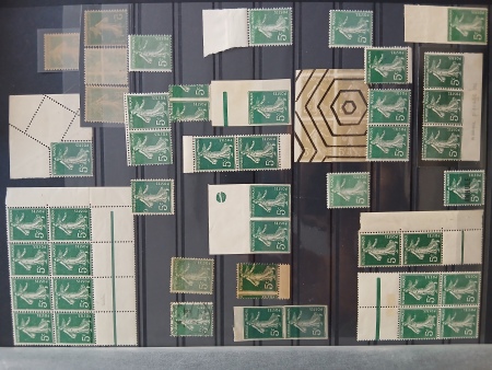 N°137 Semeuse Camée,  5c. vert foncé, collection d