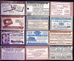 Lot de 129 couvertures de carnets publicitaires, l