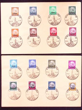 N°8 à 23 : la série ELSASS obl. càd illustré STRAS