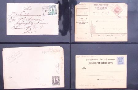 Poste Privée de Strasbourg, ensemble de 14 Entiers