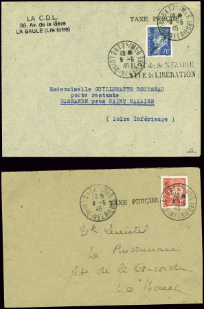 SAINT-NAZAIRE Lot de 8 plis, affr. divers de la po