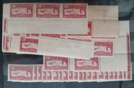 N°5 et n°6, 1f50 carmin et 1f50 bleu, 75 PAIRES, n