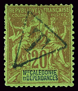 TAXE N°4 20c. brique sur vert, neuf *, TB. Signé JF.Brun