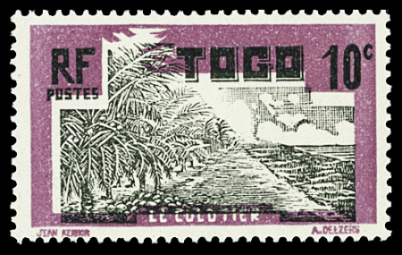 N°128b 10c. lilas rose, variété centre déplacé, neuf