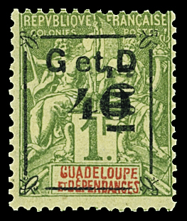 N°54 40c. sur 1f olive (z) (z+m), neuf *, TB