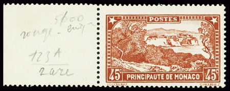 N°123a 45c. variété rouge-brique, neuf **, BdF, TB.