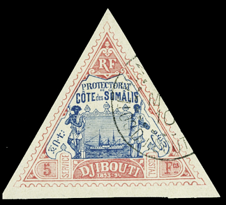 N°19 5 f rose et bleu, obl., TB