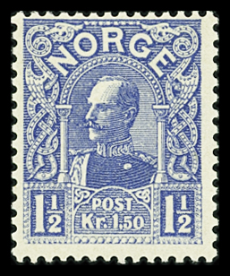 N°67 1 1/2k. outremer de 1909, neuf **, TB