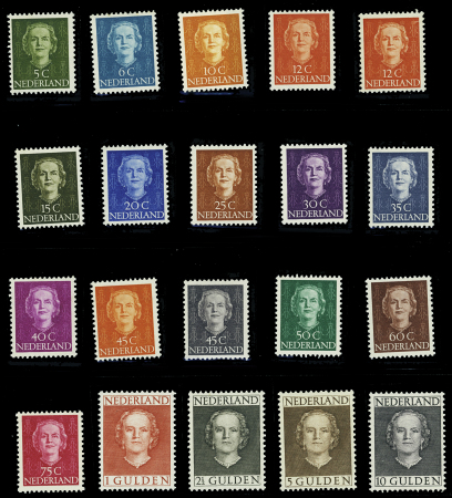 N°512A à 527 : série Juliana de 1949/50, neuf **, TB