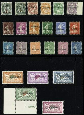 N°1 à 23, 1ère série de 1931, bien centrée (n°22 Fn°2508),