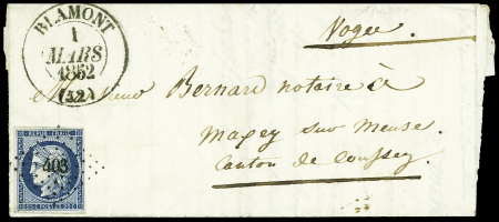 MEURTHE-ET-MOSELLE N°4 obl. PC 403 s. LAC, CàD T13