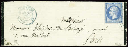 N°14B 20c. bleu Type II, obl. PC bleu 815 sur LAC,
