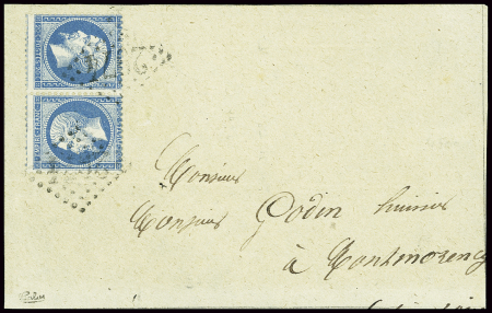 N°22b 20c. bleu, TETE-BECHE, obl. GC 2674 Noisy-Le-Grand