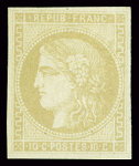 N°43A 10c. bistre Report 1, neuf *, TB. Signé A.Brun