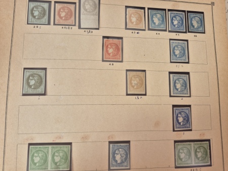 1870-1871, EMISSION DE BORDEAUX, Collection en pages,