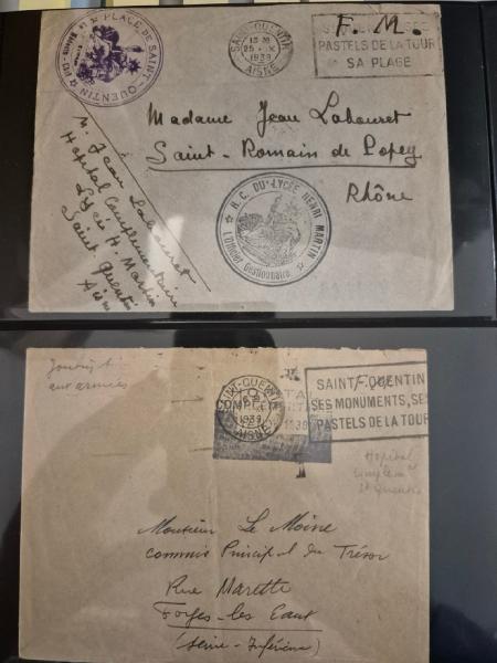 1939-1945 2 classeurs et une boite contenant environ
