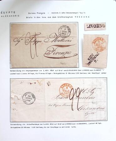 1858-86 French Post Office in Egypt exhibition collection