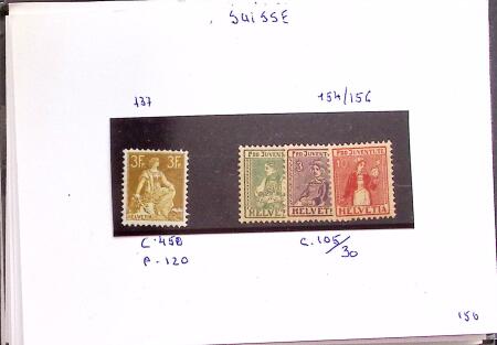 1850-1945 Mint and used selection on cards from Rayon