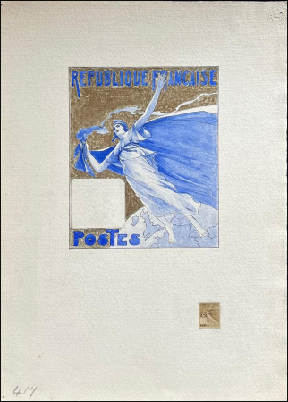 ca1903 (?) Marianne / Semeuse : 4 maquettes à l'aquarelle