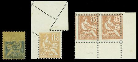 Lot de 3 belles variétés de Mouchon : n°114c, impression