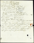 Lettre avec marque manuscrite "Curacao" pour Borde