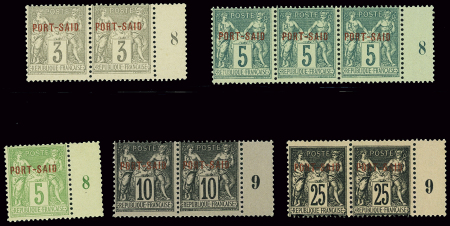 N°3A, 5A, 6A, 7A, 10A, Millésimés, dont le n°6A en