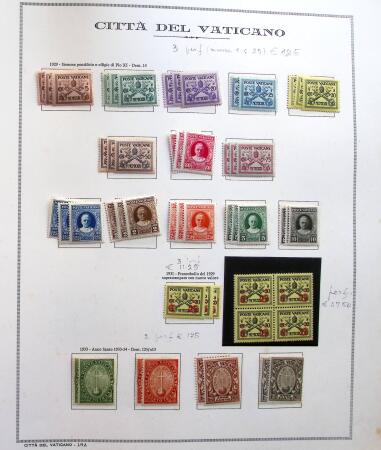 1929-58 Practically all never hinged collection of