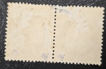 N°37c 20c Bleu Cérès en paire Tête-Bêche, neuve * avec