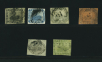 1854-57 Swan selection incl. 1d black, very close to