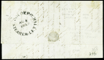 1857 (4.8) Folded entire from Colombo to Batavia, "per