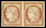 N°7A 1f vermillon pâle, dit "Vervelle", variété du