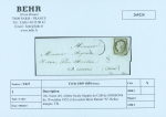 N°1 10c. bistre, obl. sur lettre locale frappée du