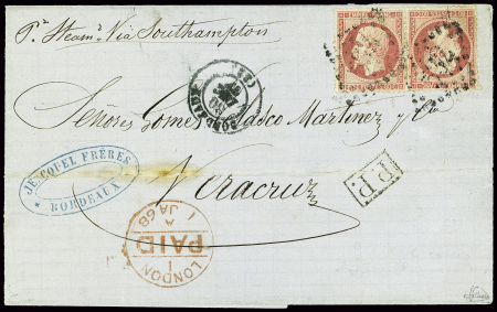 N°24b 80c. rose en paire tête-bêche, obl. GC 532 sur