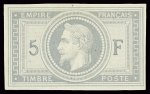N°33c 5f violet-gris, ND, Très frais, TB. Certificat
