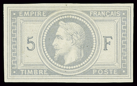 N°33c 5f violet-gris, ND, Très frais, TB. Certificat
