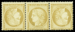 N°36b 10c. bistre, tête-bêche dans bande 3, neuf *,