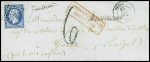 N°14 20c. bleu, obl. sur lettre, CaD de BREST du 31