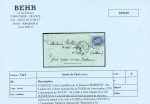 PASSEUR Grimbert : N°29 20c. bleu, lettre expédiée