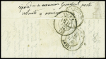 PASSEUR Grimbert : N°29 20c. bleu, lettre expédiée