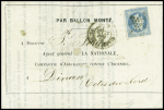 LE BAYARD. N°29 20c. bleu, obl. étoile sur Circulaire