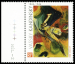 N°3585a 1,11€ Kandisky, variété valeur faciale omise,