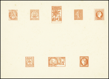 Feuillet imprimé à l'Atelier des Timbres Poste vers