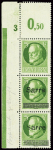 N°18 5p. vert-jaune, variété par pliage, non surchargé