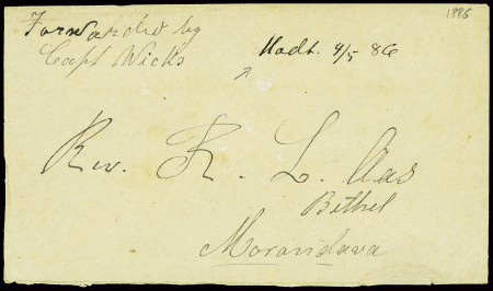 MISSIONNAIRES NORVEGIENS - NORWEGIAN MISSIONARY MAIL1886