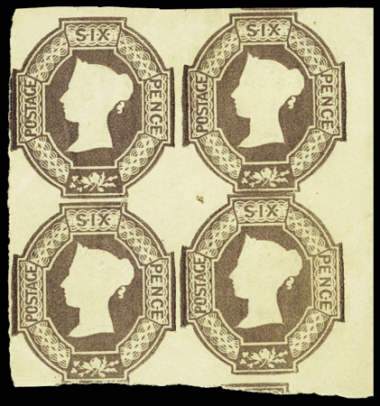 1854 6d Dull-lilac watermark INVERTED and REVERSED,