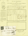N°3 20c. noir, obl. sur lettre, CaD de EPINAL du 24