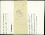 N°39C 1c olive, R III, obl. s. Imprimé complet sous bande France Catholique de Lyon, arr. NAUCELLE 18/4/71, TB