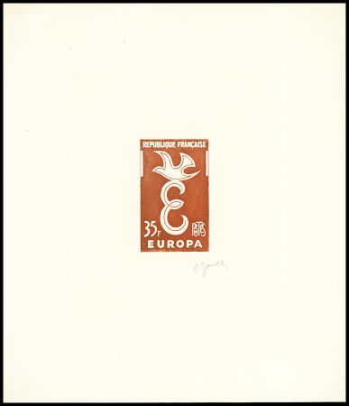 FRANCE N°1174 EUROPA 1958 35f, lot de 6 timbres non